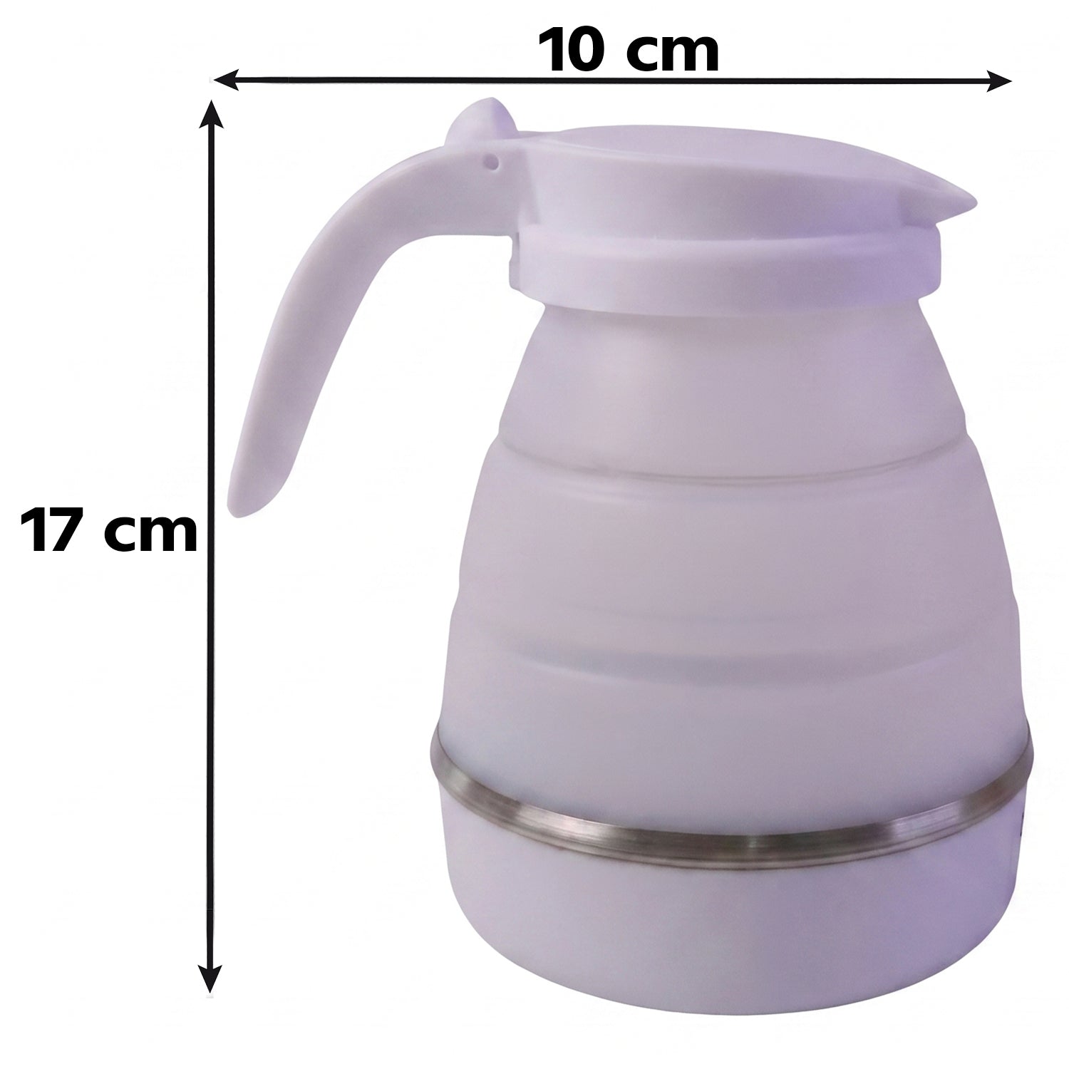 Collapsible Travel Electric Kettle 600ml Foldable Silicone Water Boiler (1 Pc)