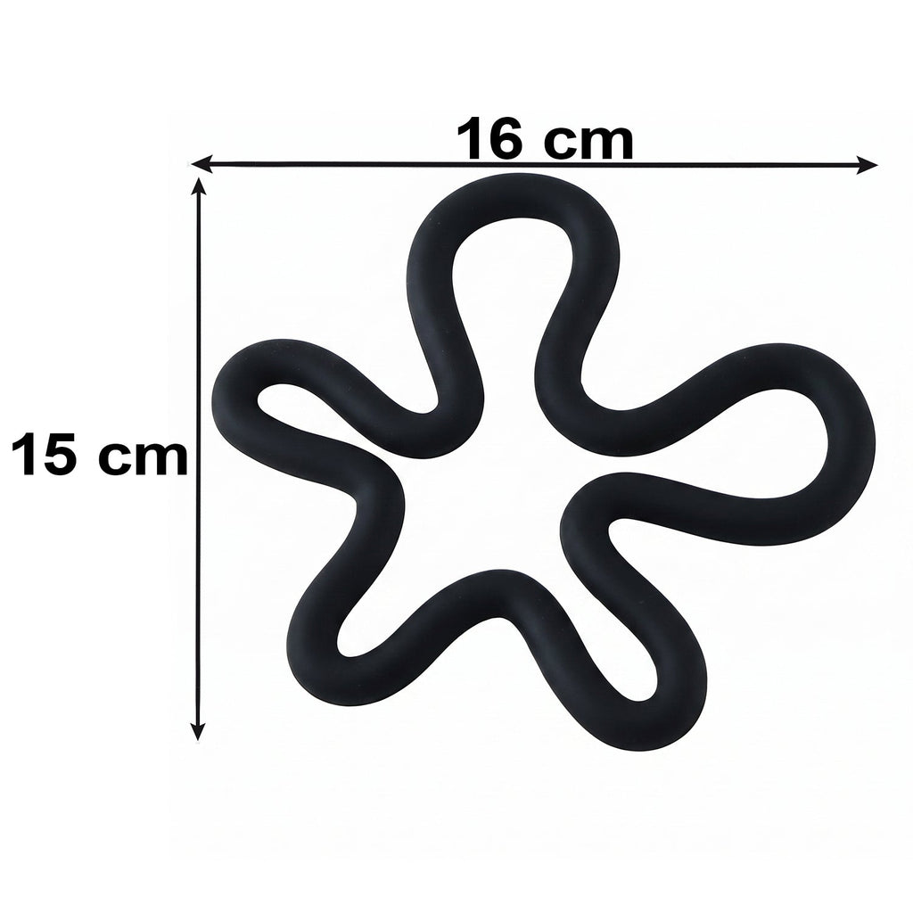 Silicone Flower Shape Hot Pot Holder Trivet Mat 16x15 Cm For Kitchen (1 Pc)